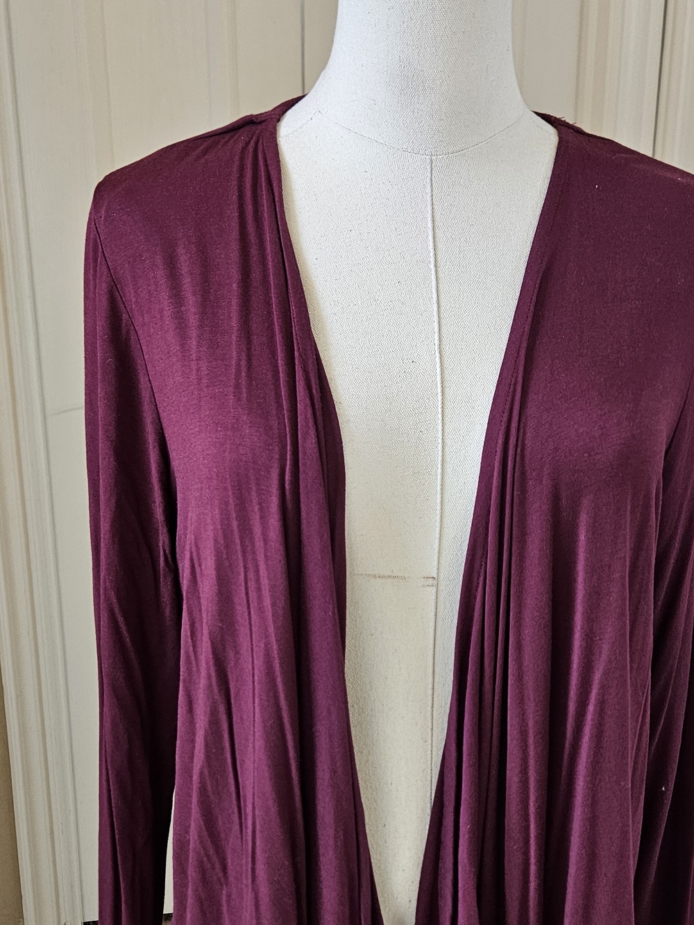 Worthington Open Front Cardigan – Size Medium – Burgundy - Picture 4 of 13